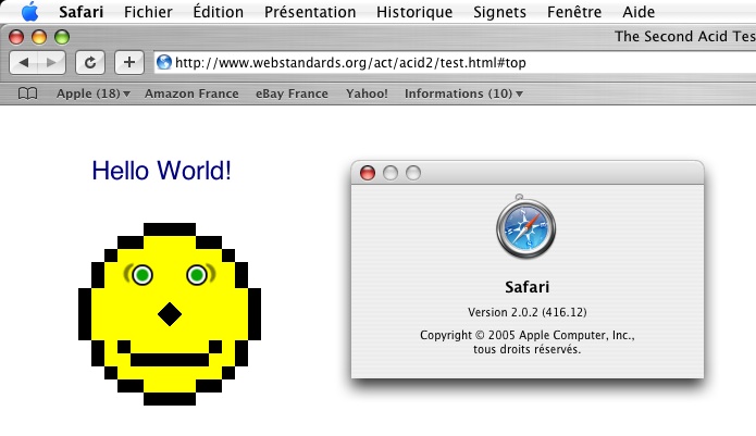 acid2 sous Safari : c'est officiel