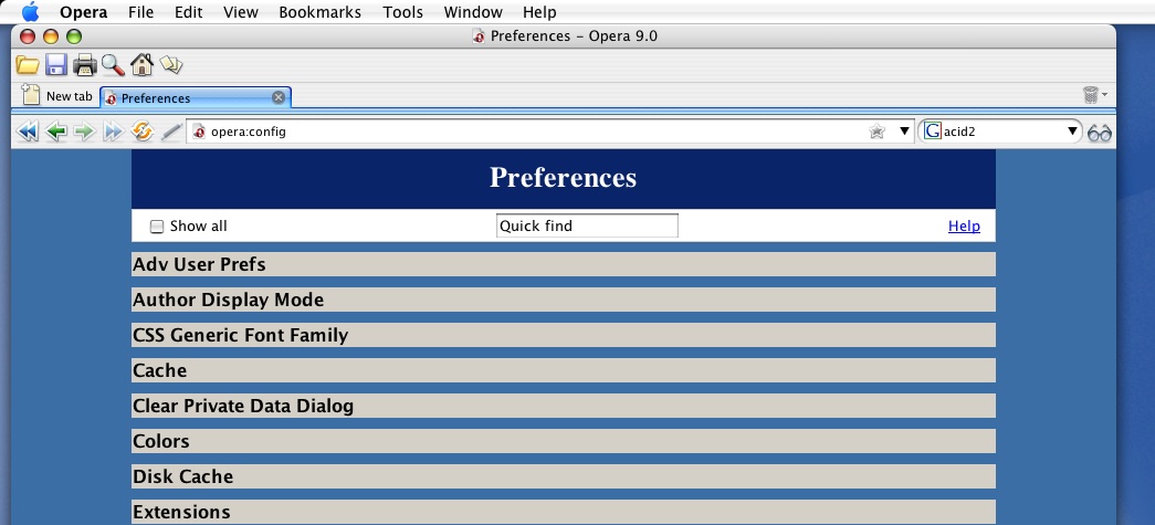 opera config